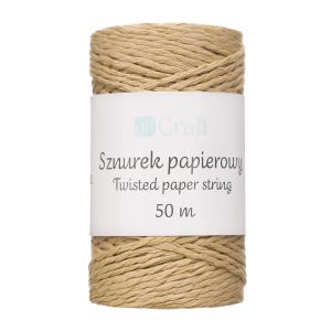 Sznurek papierowy dpCraft skręcany Kraft, 50m